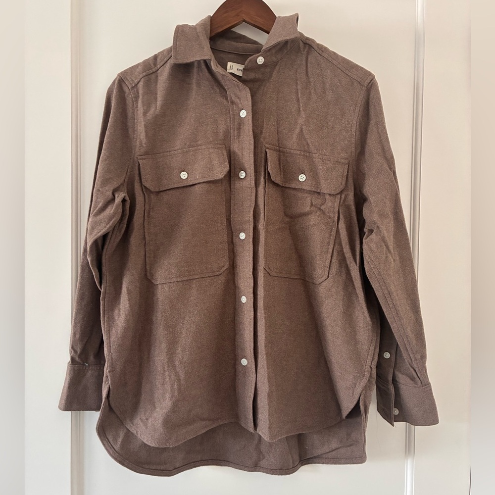 Everlane Brown Button-Down Shirt